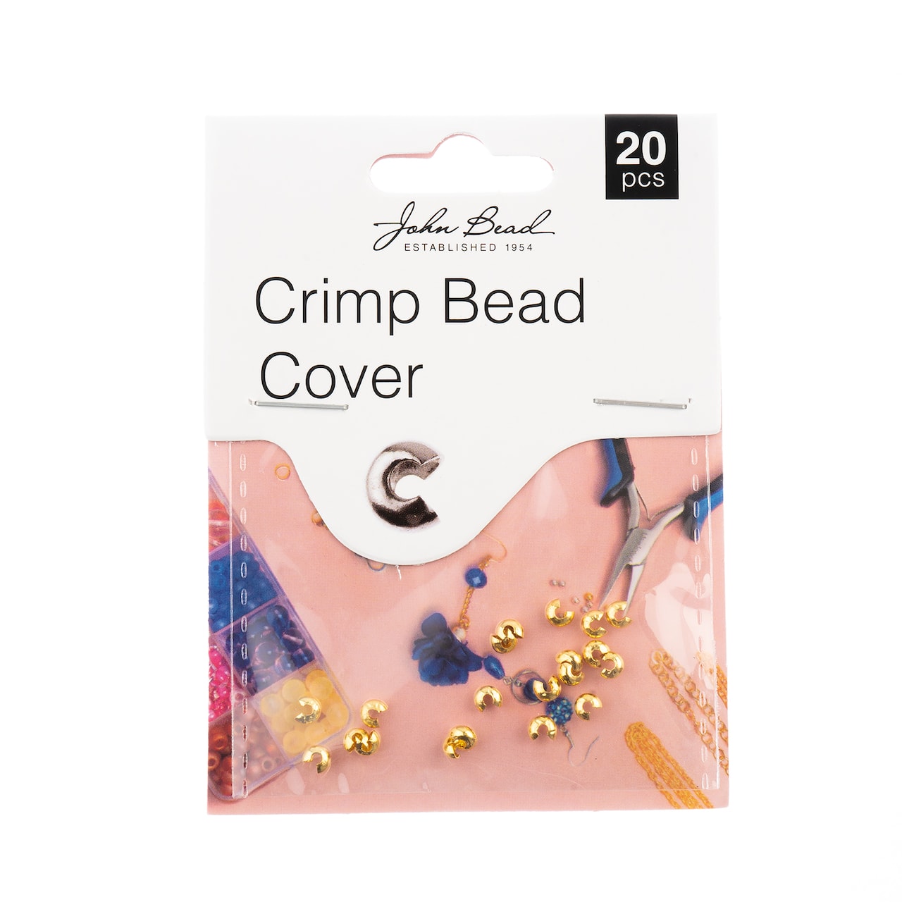 John Bead Must Have Findings 3mm Bead Crimp Covers, 20ct.
